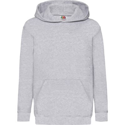 Fruit Of The Loom Kinder Unisex Sweatshirt Met Capuchon / Hoodie (Heater Grijs)