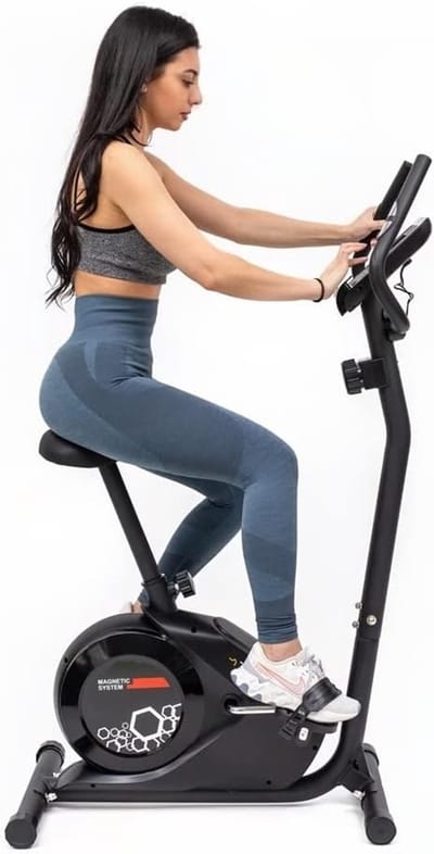 Hometrainer - Indoor Fiets Fitness Fiets - Cardio Training - Stil Magneetsysteem - 110 kg draagvermogen - Zwart