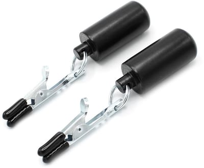 Kiotos - Crocodile Tepelklemmen - Met 2 x 100g Bullet Gewichten - RVS - Zwart