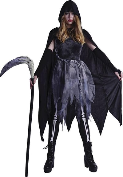 Halloween Dames Outfit Grim Reaper Maat 36-38