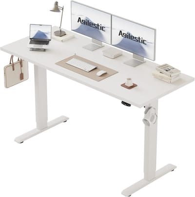 Elektrisch In Hoogte Verstelbaar Bureau 150x60 cm Wit - Ergonomisch Zit-Sta Bureau met Geheugenfunctie