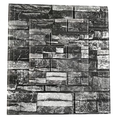 Zwart grijs baksteen patroon muurstickers 3D schuim wand panelen zelfklevende tegel sticker set 10 stuks zachte wandbekleding voor woonkamer slaapkamer keuken muurstickers