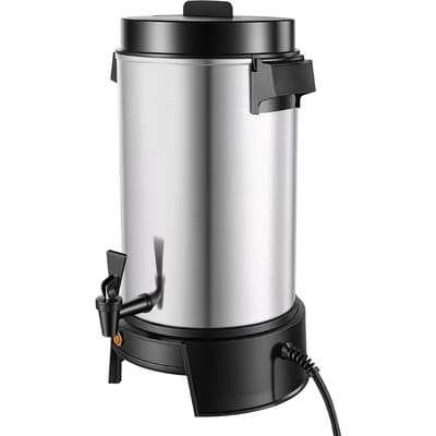 Commerciële Koffiekan, 42 Kopjes 6,3L Warm Drank Dispenser met Druppelloos Kraantje, 1190W Snel Zettende Koffiezetapparaat, Automatische Temperatuurregeling, voor