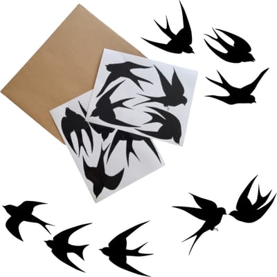 Raamstickers vogels zwaluwen – Statisch, Herbruikbaar & Dubbelzijdig – Set van 8 voor Vogelbescherming & Decoratie