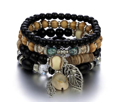 N3 Collecties 4 stks Mode Kristal Kralen Kwastje Bedels Armbanden