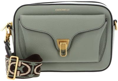 COCCINELLE Leren schoudertas Beat Soft Ribb Crossbody Bag Grained Leather Greenery groene
