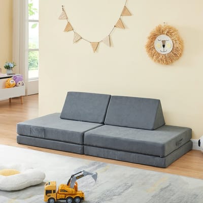 Speelbank Norhulta 5-delig kinderbank 150x66x45,5 cm grijs [en.casa]