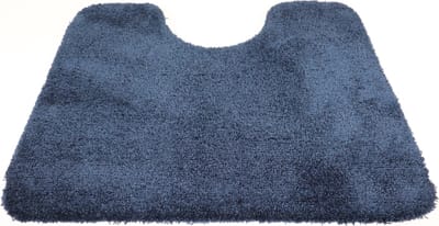 PRIMA - Soft - WC Mat - donker blauw - 50x60cm - antislip - met uitsparing 21cm
