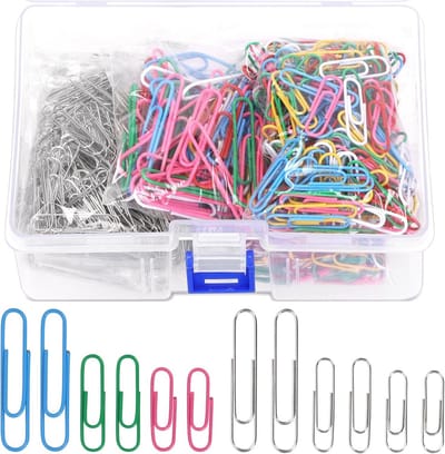 900 Stuks Gekleurde en Zilveren Paperclips - Diverse Maten voor Organisatie