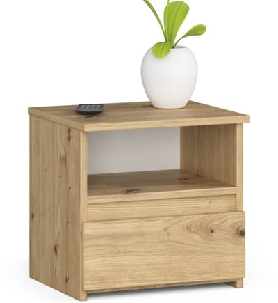 Nachtkastje CL1 met 1 Lade / AKORD Furniture Factory / Artisan Eik / 40 x 40 x 35 cm
