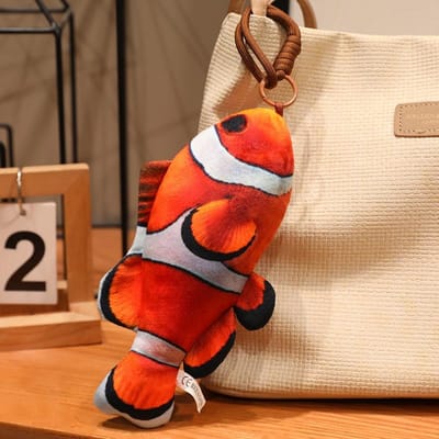 20cm Tropische Vis Pluche Hanger Gevuld Onderwater Oceaan Dier Kussen Sleutelhanger Decor Pluche Beestje Voor Tas Cadeau 20cm pendant