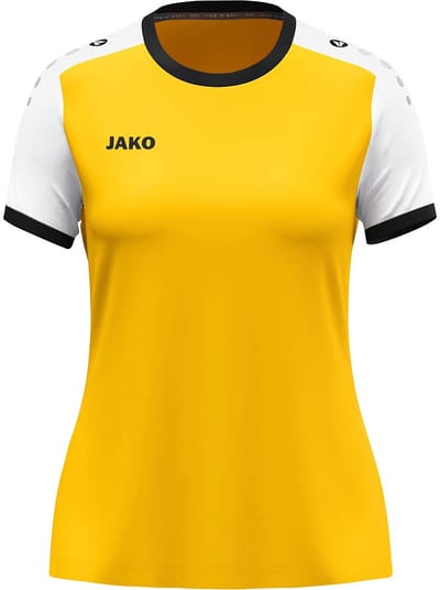Jako Dynamic Shirt Korte Mouw Dames - Geel / Wit / Zwart | Maat: S