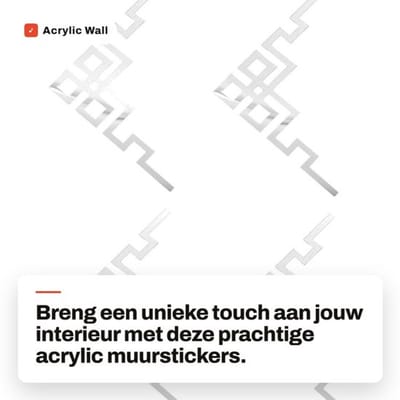 Wandstickers 4 Stuks - Hoekstickers - Acryl Stickers - Verwijderbaar - Muurdecoratie - Geschikt voor Woonkamer/Babykamer - Muurstickers