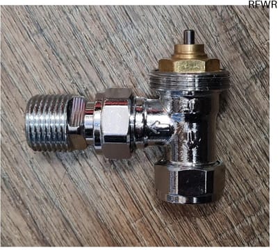 RFWR® Thermostatische Radiatorklep Hoekig met M30 Aansluiting - Alleen Lichaam