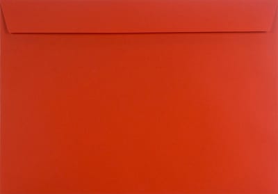 Gladde rode enveloppen A4 - 229 x 324 mm - C4 - 10 stuks - HK zelfklevend met plakstrip - 120 gram - Design - Netuno