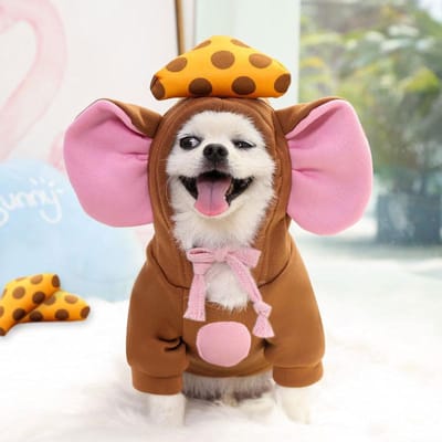 Hond Winter Warme Kleding Schattige Eend Vorm Pluche Jas Hoodies Huisdierkleding voor Bulldog Chihuahua Huisdier Trui Katten Kostuum Jas L