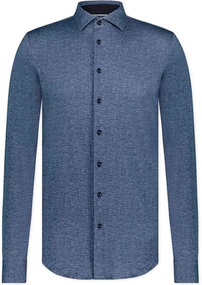 Blue Industry Overhemd Print Donkerblauw - Maat 43 - Heren - Overhemden Casual