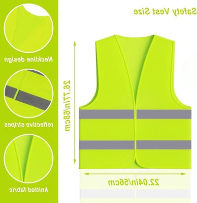 Reflecterende Veiligheidsvesten voor Kinderen - 8 Pack Veiligheidshesjes voor Buitenactiviteiten en Werk