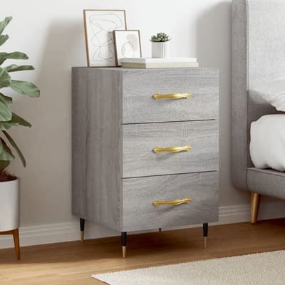 Table de chevet - Maison Exclusive - Sonoma gris - Bois d'ingénierie - 40x40x66 cm gris