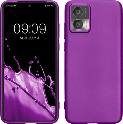 kwmobile telefoonhoesje geschikt voor Motorola Edge 30 Neo - Hoesje voor smartphone - Back cover in metallic paars