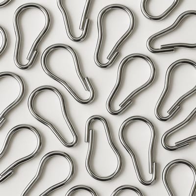 Haken Set - Bevestigingsclips - Buiten ophangen - Roestvrij staal - 50 stuks - Wit