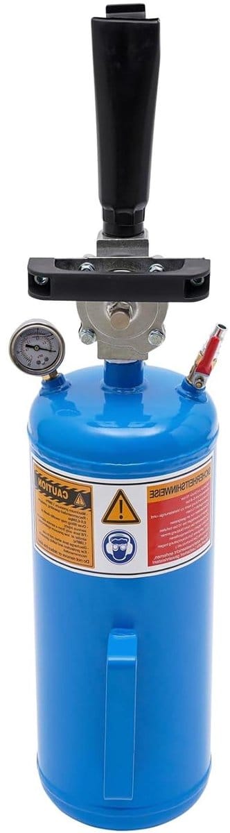 Banden Pomp Booster - Lucht Compressor - Banden Vullen - Met Glycerine Meter - 8 Liter - Geel