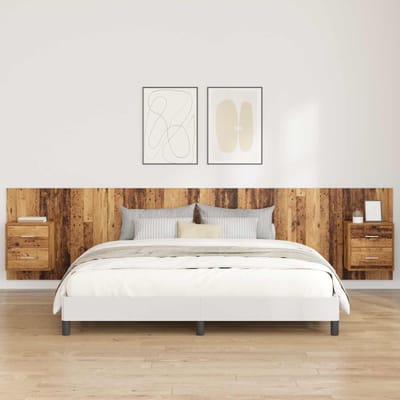 vidaXL - Hoofdeinde - Met - Kast - 3 - st - Oud - Hout - Bewerkt - hout