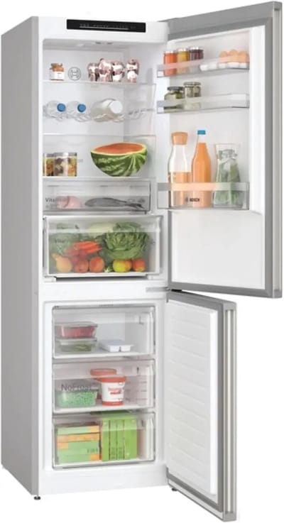 Bosch KGN362IDF - koel-vriescombinatie - Vrijstaand - 321 l - Roestvrijstaal