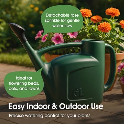 Water Gieter - Tuin gieter - Planten Water Geven - Afneembare Douchekop - 6 Liter - Groen