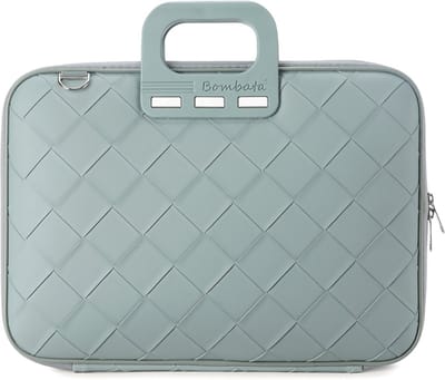 Bombata Intrecciato 15 / 16 inch Laptoptas Unisex - Vlechtpatroon - Lichtblauw