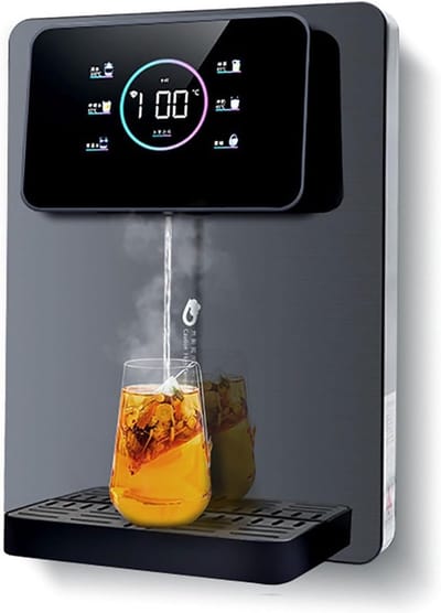 Waterdispenser Wandmontage - Warmwaterboiler Keuken - Direct Water Verwarmen - Slim Touchscreen Bediening - 31x9x42 cm - Wit