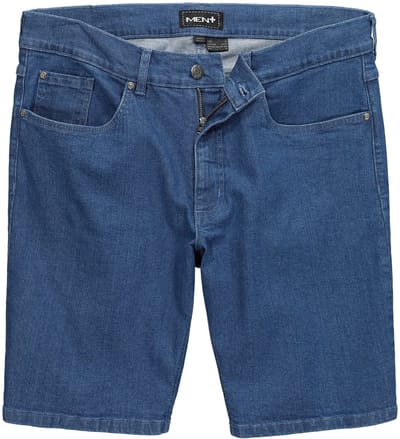 Men Plus - Heren - Jeansbermuda FLEXLASTIC® denim 5-pocket Straight Fit - Blue stone - Maat 64