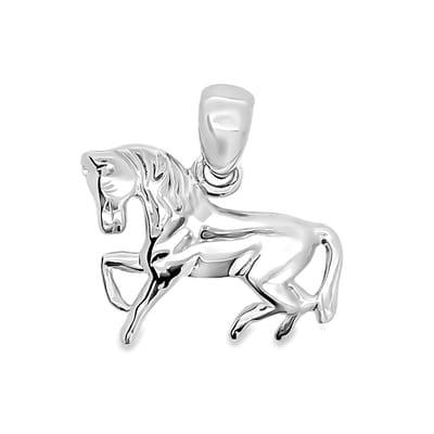Juwelier Zwartevalk zilveren (gerhodineerd) paard hanger - 24.332