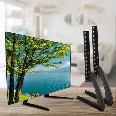 TV staander voor 14 – 42 inch OLED LCD televisie - in hoogte verstelbare TV standaard met gebogen scherm .