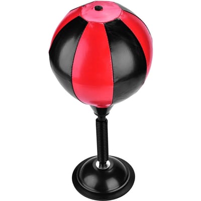 Desktop PU Bokszak Snelheidsbal Speelgoed Stressverlichting Volwassen Sport Bokstraining Desktop Punch red
