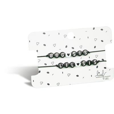 Armbandjes zwart Big & Lil sis