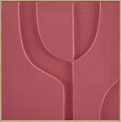 Ter Halle - Schilderij - Wanddecoratie - 3D Art - Felroze Cirkels (2) - 80x80cm