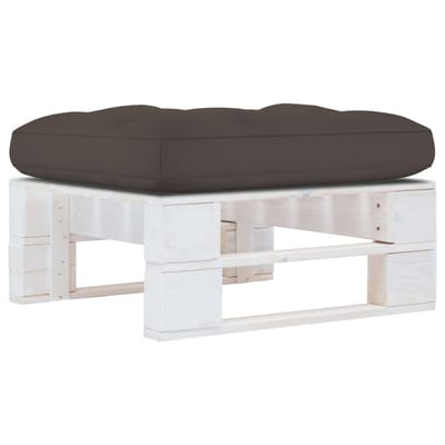 vidaXL - Tuinhocker - pallet - geïmpregneerd - grenenhout - wit