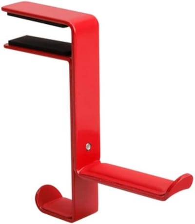 Hoofdtelefoon Houder - Koptelefoon Stand - Bureau Organisatie - Verstelbare Clip - 12x12x2.5 cm - Zwart
