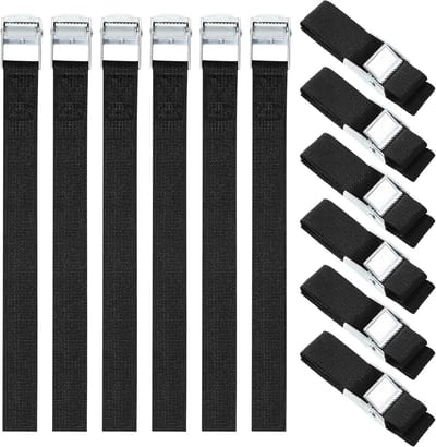 Spanbanden 25 mm x 0,5 m met Klemsluiting - DIN EN 12195-2 - Zwart