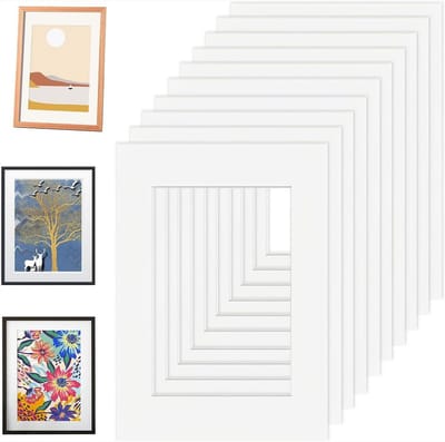 10 Stuks Passe-Partout Karton Wit voor Foto's en Kunstafdrukken 15x20 cm