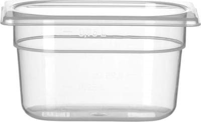 HENDI GN-container – polypropyleen – geur- en smaakvrij – temperatuurbestendig – 1 liter – transparant