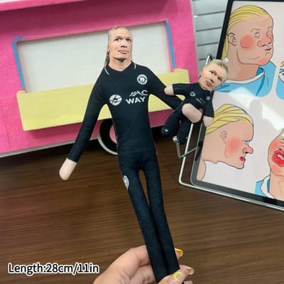 Erling Haaland Sleutelhanger Accessoires Cosplay Voetbalster Figuur Tas Bedeltjes Hanger Cartoon Haaland Beeldjes Feestartikelen Fans Cadeau black