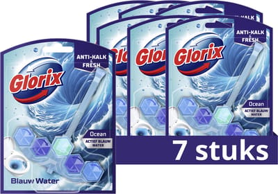 Glorix - WC blokjes - Ocean - 7 Stuks - Voordeelverpakking