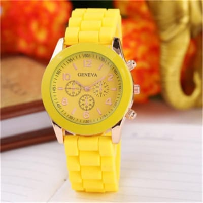 1 Stuks Siliconen Horloge Koreaanse Versie Modieuze en Mooie Kleur Jelly Student Sport Horloge
