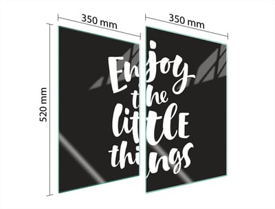 TMK ArtDeko - Serie 2x35 - Glasbeschermplaat - Zwart - Hittebestendig - Voor alle Fornuizen