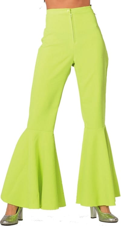 Hippie dames broek - Neon Groen - Maat 36