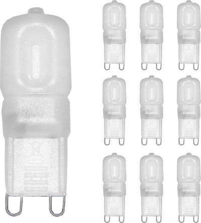 LED steeklampje met G9 fitting - 200 lumen - 2.5W - ⌀ 16 mm - 10 x LED G9 steeklampjes