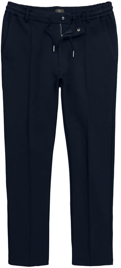 JP 1880 - Heren - Jersey-chino FLEXNAMIC® instapbroek met tailleband - Navy blauw - Maat 4XL