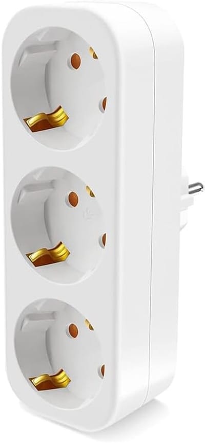 Stopcontact Extender Splitter - 3-in-1 Meervoudige Contactdoos voor Hoog Vermogen